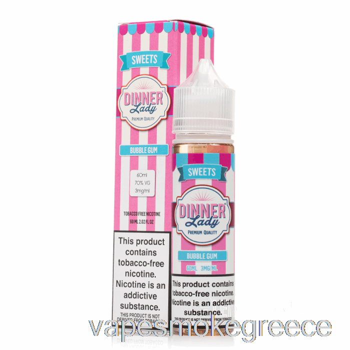 Vape Greece τσιχλόφουσκα - Vape Dinner Lady E-liquid - 60ml 6mg